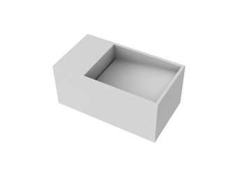 CUBATECNO - Wall-mounted single Solid Surface washbasin by MOMA Design - view 3
